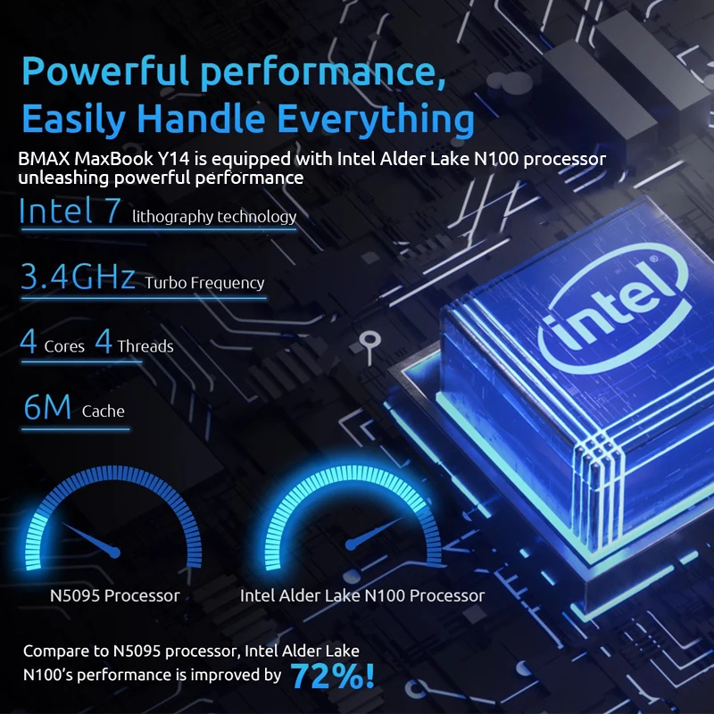 كمبيوتر محمول ، كمبيوتر دفتري 14 بوصة ، ويندوز 11 ، ذاكرة رام 16 جيجابايت ، LPDDR5 ، = GB SSD ، من Intel N100 ، كمبيوتر #6