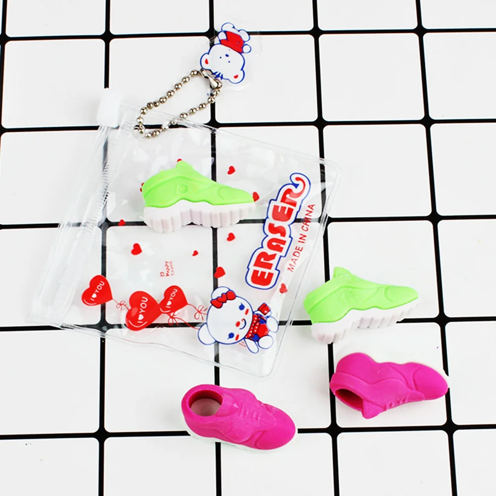 

4Pcs Football Shoes Erasers Lovely Cartoon Style Kids School Supplies Classroom Rewards Stationery for Students Kids Pencil