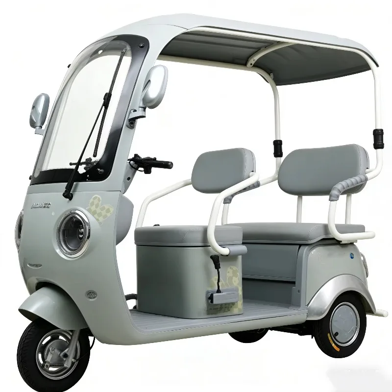 High Capacity Passenger Transport Electric Tricycle with Open Body Enhanced Suspension 50-70Km/h Speed and 70-90km Range