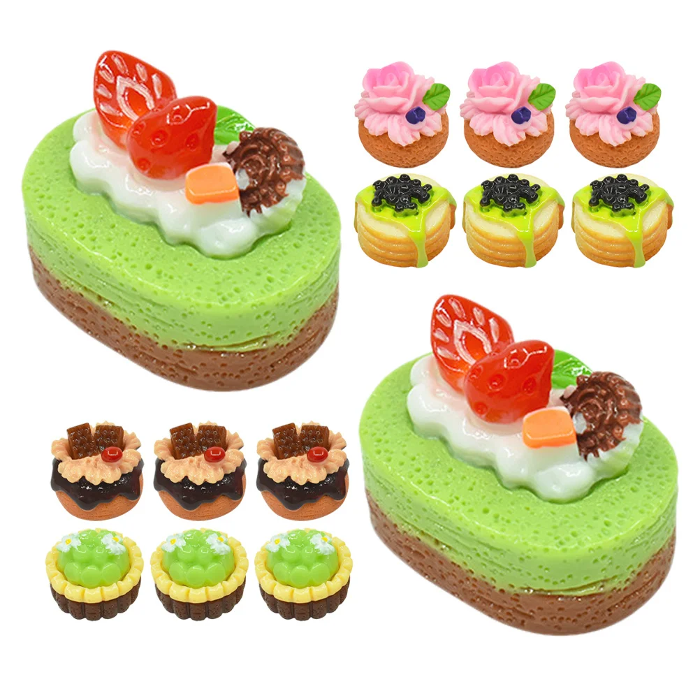 

20Pcs Miniature Cake Dessert Models Fake Food Props Dollhouse Mini House Kitchen Scene Decor Mini Dessert Model