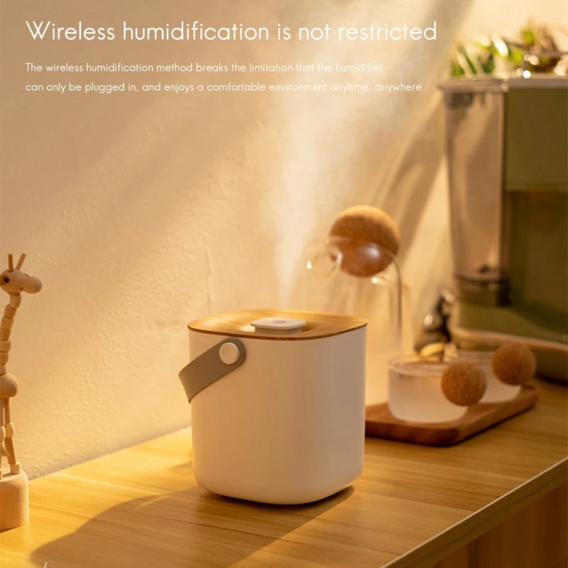 600Ml Large Capacity Desktop Portable Humidifier USB Charging Wireless Portable Large Fog Volume Humidification