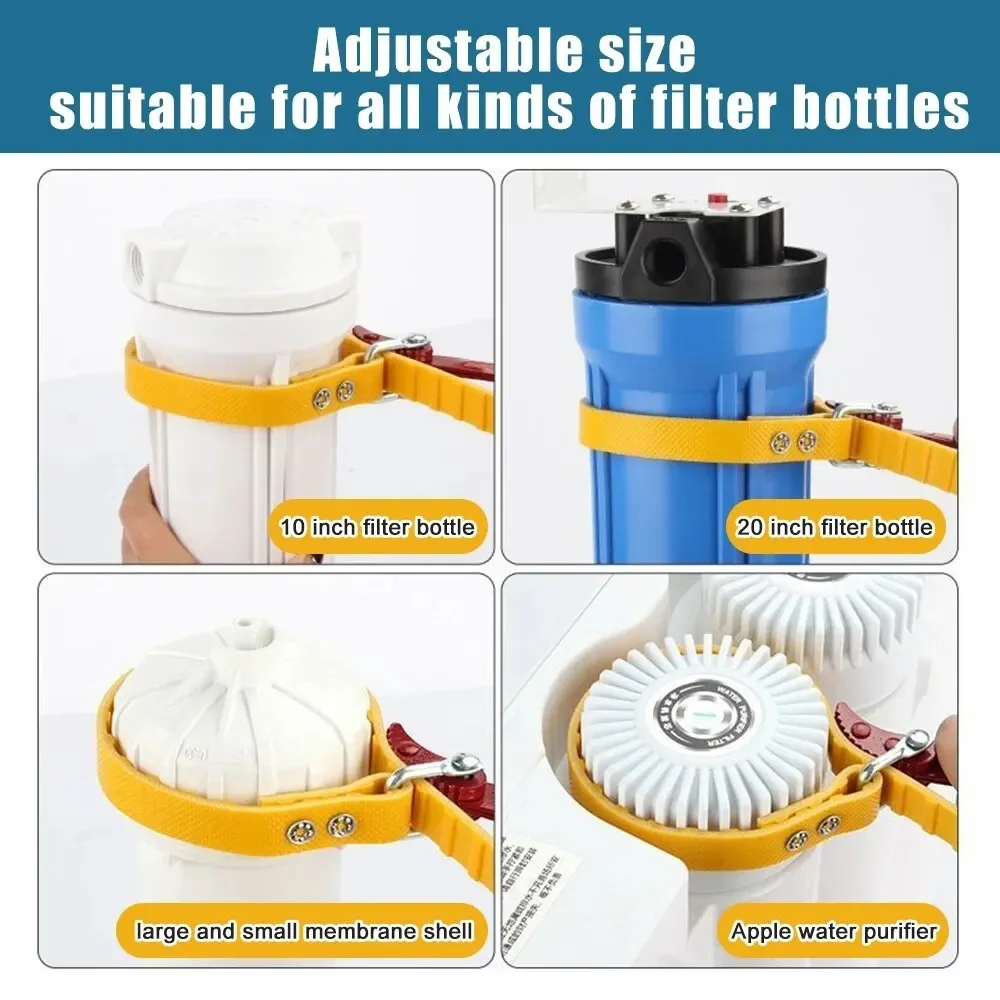 8/12 في حزام وجع فلتر زيت مجتذب حزام مفتاح البراغي سلسلة وجع حزام فتاحة قابل للتعديل حزام فتاحة خرطوشة تفكيك أداة