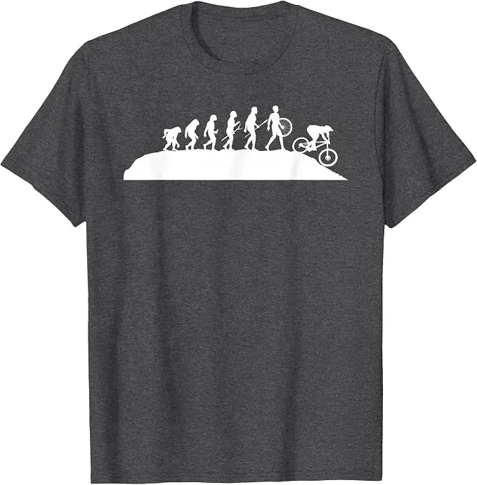 Downhill Evolution - Downhill-Fahrer Mountainbike-Fahrer MTB T-Shirt Y2k Trail-Biking Outdoor-Kleidung Humor MTB Radfahrer Cooles T-Shirt – Detail 9