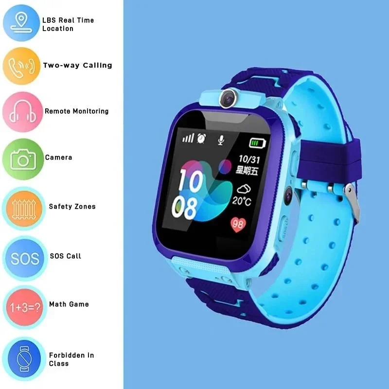 

Q12 Kids Smart Watch 2G Sim Card SOS Call LBS Location Child SmartWatch Camera Remote Waterproof Phone Watch For Boys Girls