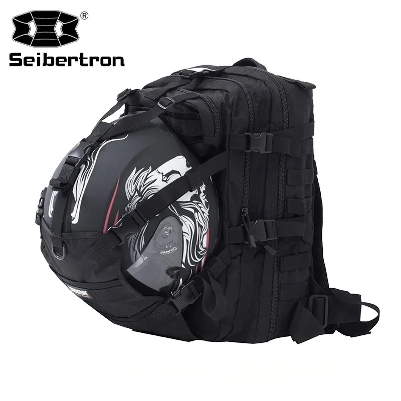 Motorcycle Backpack Double Shoulder Rider Helmet Bag Full Helmet Waterproof Motorcycle Equipment Scratch-proof Multifunction Bag