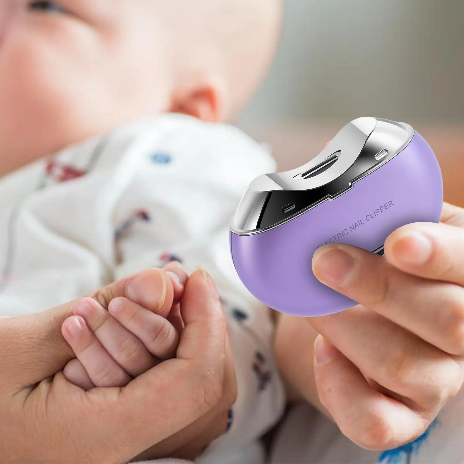 

Automatic Nail Clipper Rechargeable Portable Electric Nail Clipper LCD Digital Display Adjustable Manicure Tool With 3-Speed