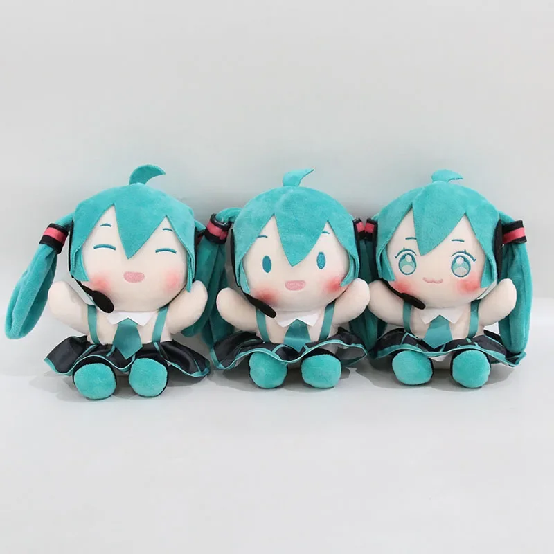 New Hatsune Miku Plush Doll Anime 20cm Plushie Pendant Peripheral Kawaii Doll Cartoon Children Girl Gifts Student Toy