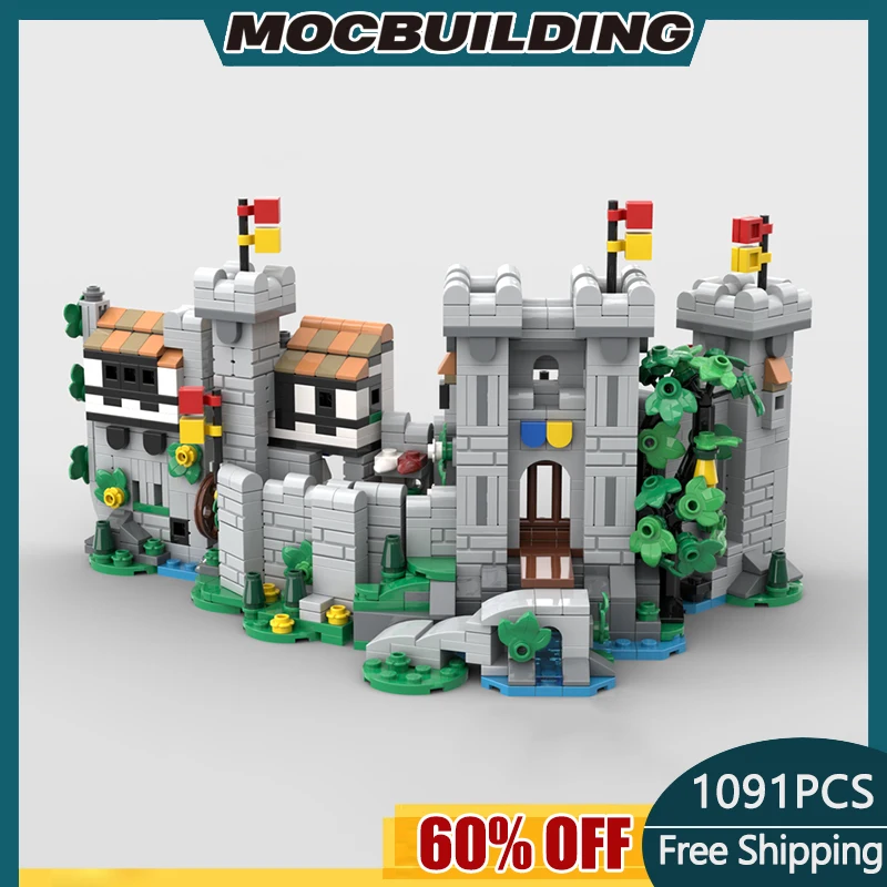 MOC Building Blocks Mini 10305 Lion Knights Castle Model Technology Bricks DIY Assembled Collection Toy Holiday Gifts 1091PCS