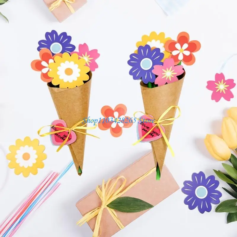 G2TE 3D wenskaarten Papercraft Holiday Birthday Card Bouquet Crafting Cards