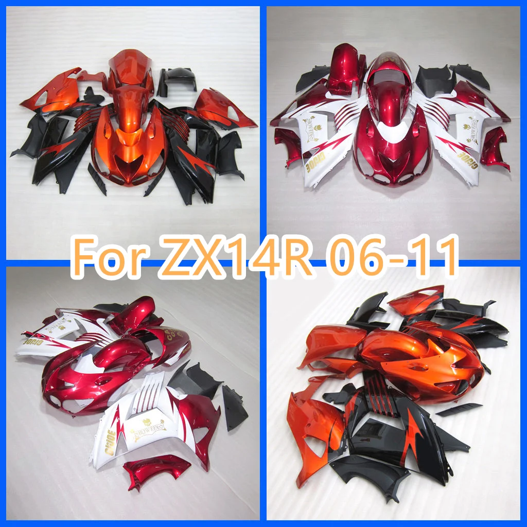 

Plastic kit for Kawasaki Ninja 06 07 08 09 10 11 ZX14R ZX-14R ZX 14R 2006 2007 2008 2009 2010 2011 Motorcycle Fairings Set