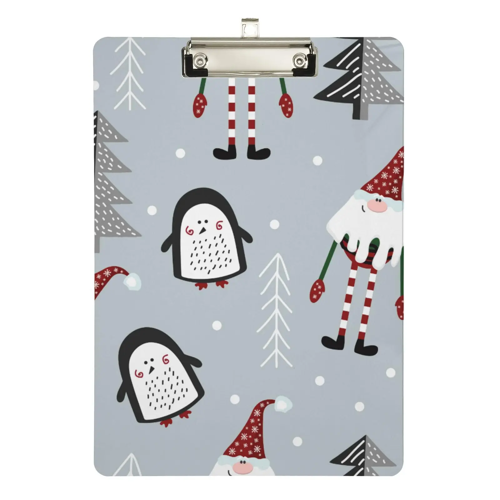 

Cute Little Penguin Acrylic Clipboard Document Holder A4 Size with Low Profile Clip for Teach Nurses Laboratory Medical Hangable