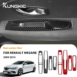 Real Soft Carbon Fiber Sticker For Renault Megane RS 2009 2010 2011 2012 2013 2014 LHD RHD Car Window Lift Panel Accessories