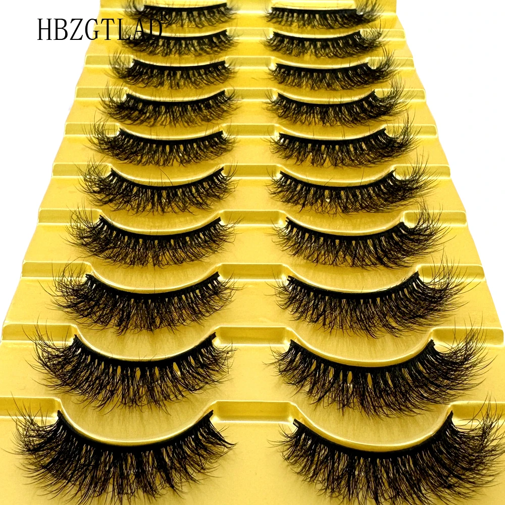 38 estilos, 10 pares de pestañas postizas de visón 3D largas naturales, kit de maquillaje de pestañas postizas, extensión de pestañas de visón, pestañas cortas