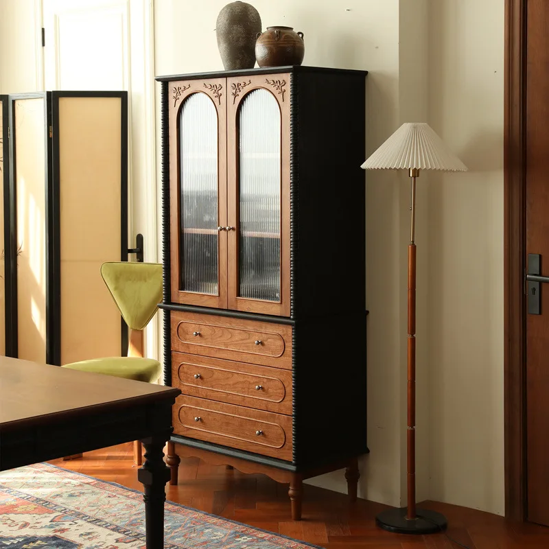 

Low cabinet glass door display living room home living room decoration all solid wood