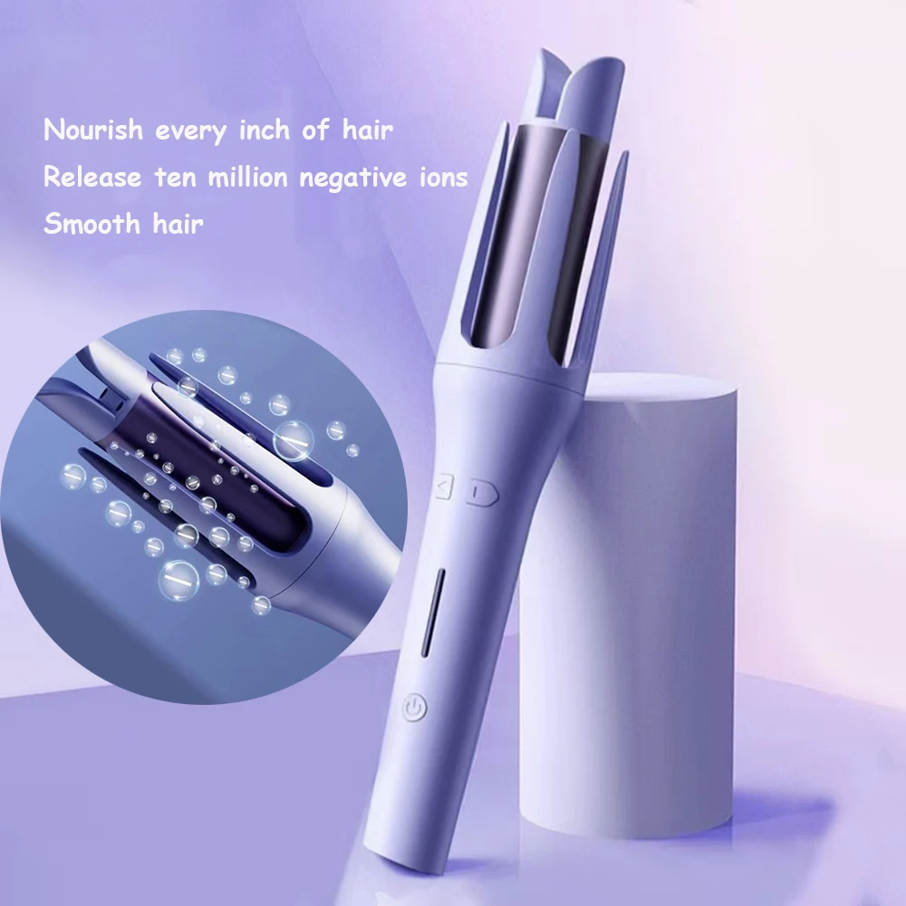 

Электрические вращающиеся щипцы для завивки волос для женщин, профессиональные керамические щипцы для завивки волос, инструмент для укладки волос с регулируемой температурой