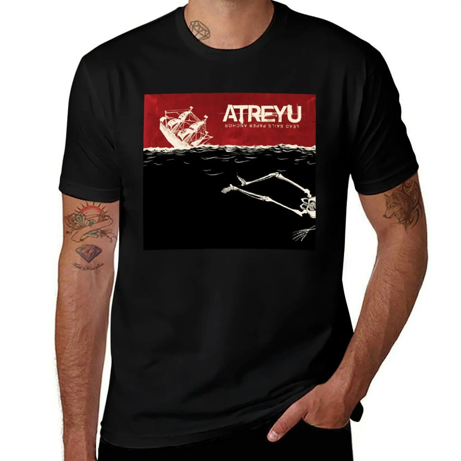 

man Atreyu for for shirts man cotton T-Shirt vintage funny tshirt man t shirts Music graphic t