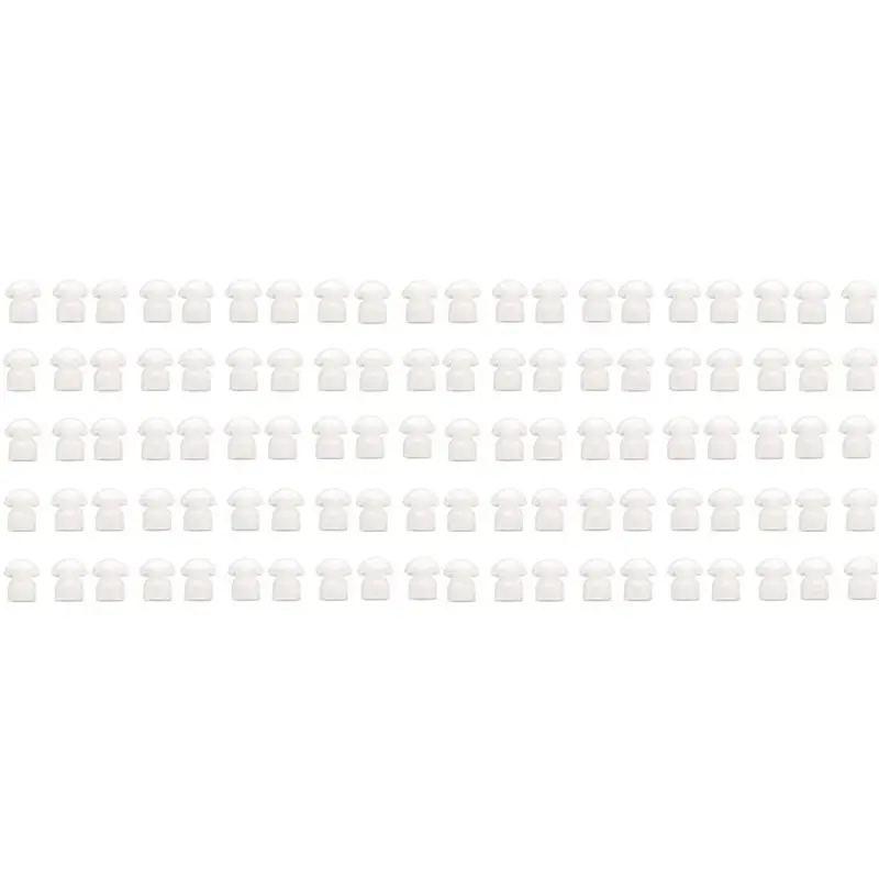 Voltvibe-200Pcs Walkie Talkie Acoustic Coil Air Tube Silicone In-Ear Earbuds Mushroom Eartip Replacement Radio Earpiece Headset
