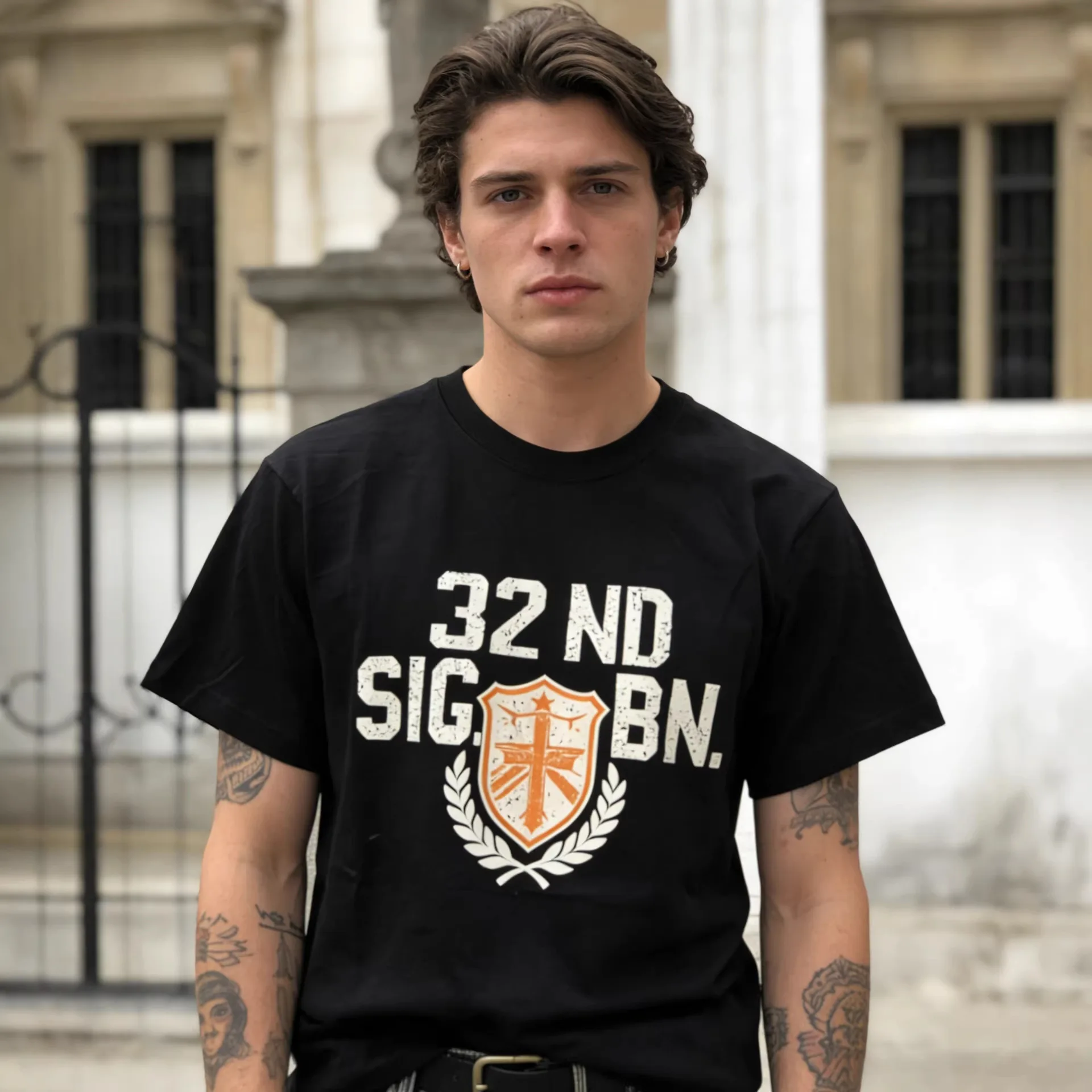 2026 Summer New Amikaji Workwear T-shirt 200g American Military Retro Round Neck Short Sleeved TEE 100% Cotton Shirt