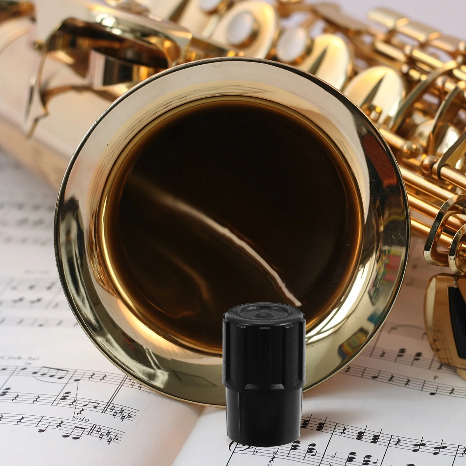 

High Grade Material 24.5mm Plastic Sax End Plug Simple Design Suitable for Beginners and Professionals Black Ce50