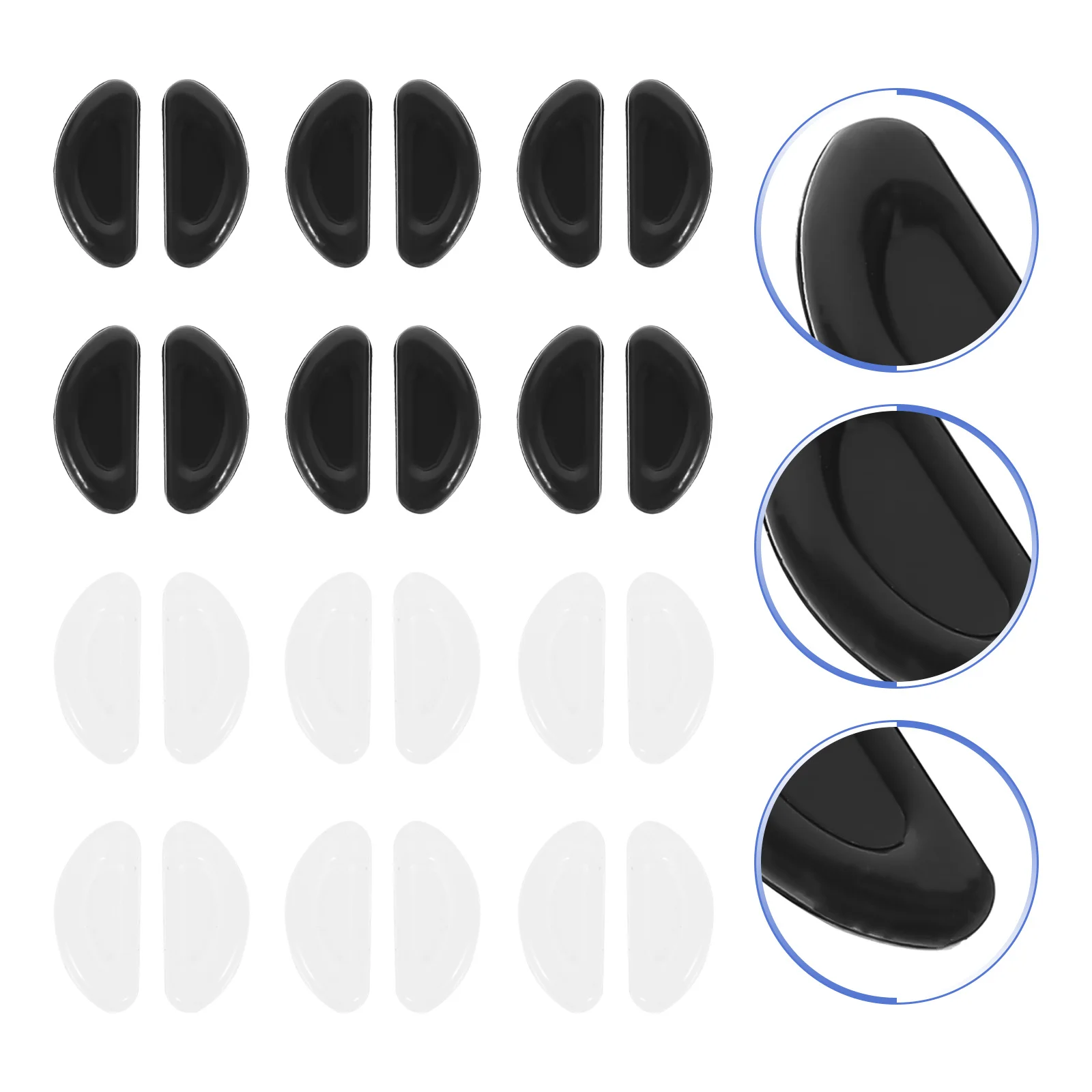 

20Pairs Non-Slip Silicone Nose Pads for Glasses High Frame Toughness Eyewear Supplies Eyeglasses Nose Pads Glasses Accessories