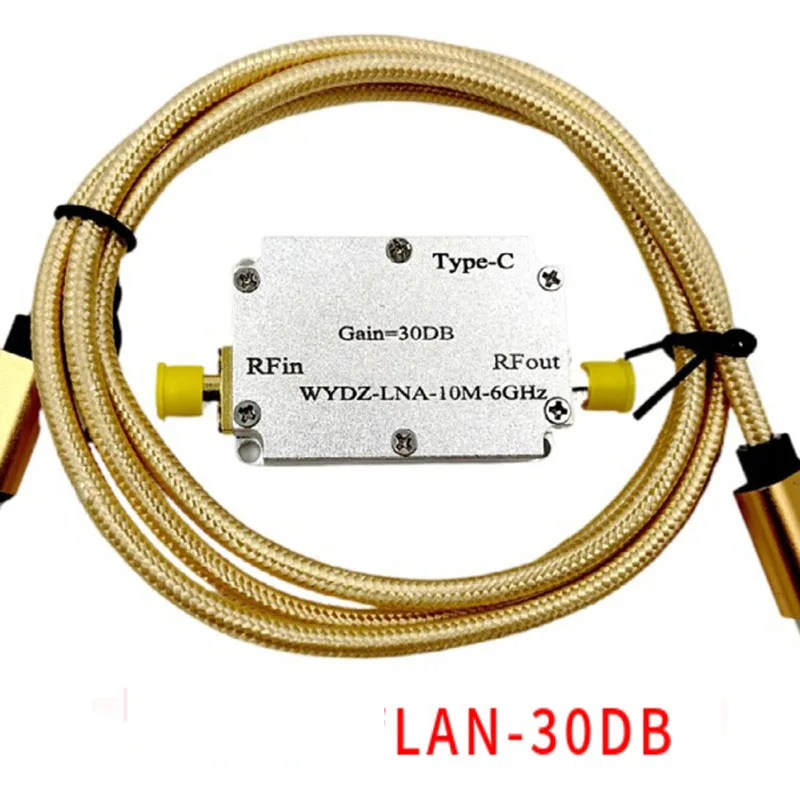 

10M-6GHz Amplifier Low Noise High Fatness Gain 30dB RF Signal Driver or Receiving Front End