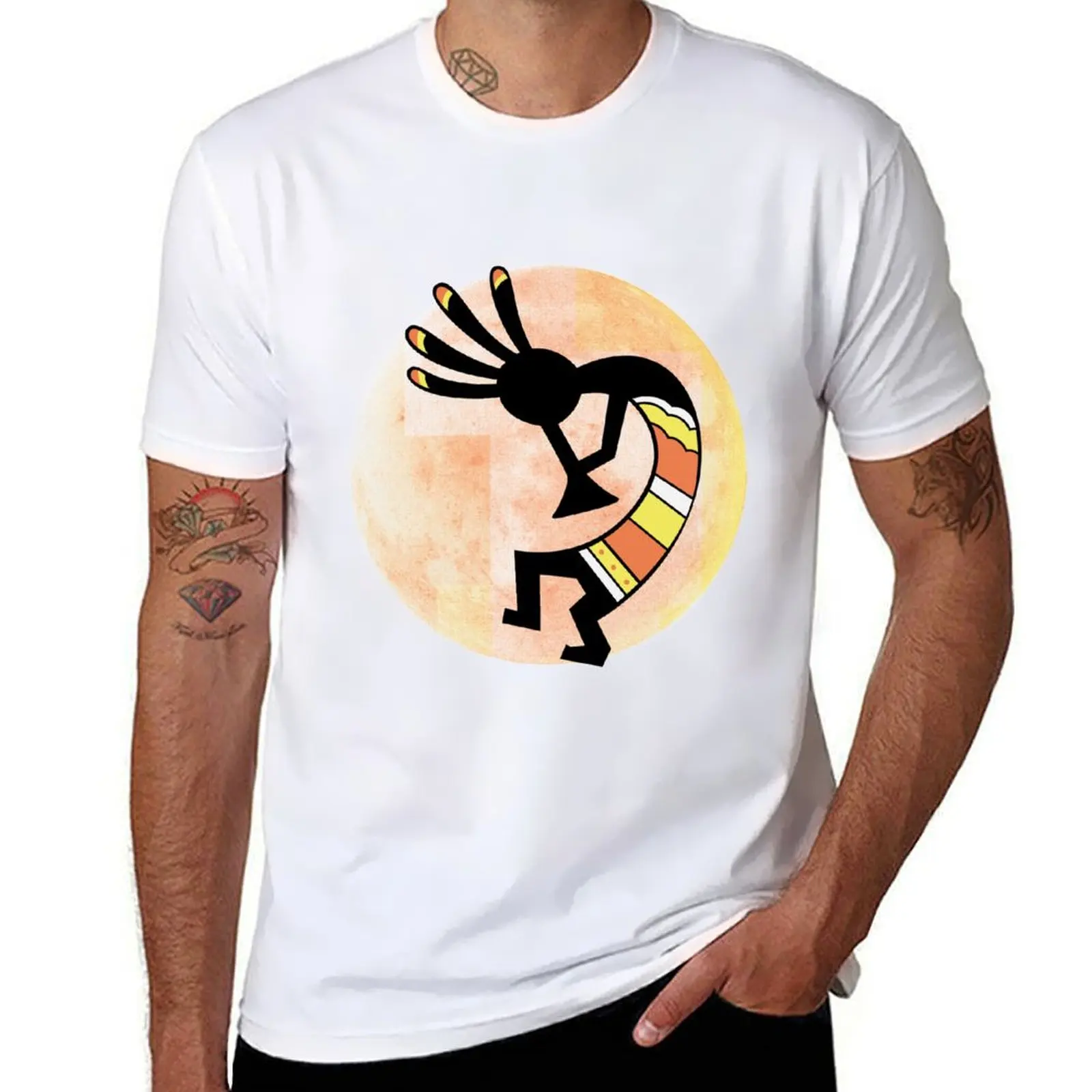 

kokopelli and the moon T-Shirt t shirts designer man t shirt summer T-Shirt