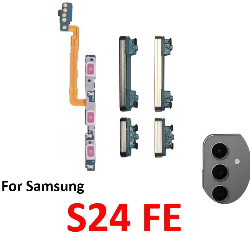 For Samsung Galaxy S24 FE S721 Phone Power Volume Button On Off Up Down External Key Internal Flex Cable Replacement Parts