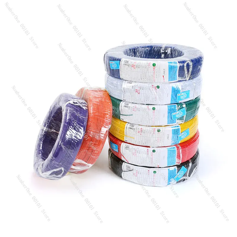 Electronic cable 1007 18AWG red, black and yellow, blue and white, green orange, yellow and green, American standard