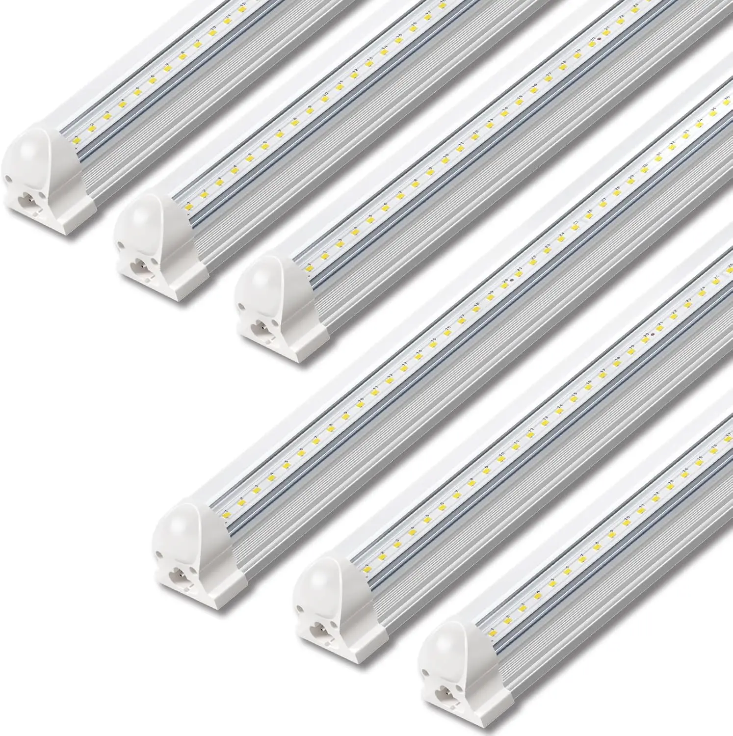 

Светодиодные светильники для мастерских 4FT, 40W 5000LM, суперяркие, соединяемые, трубчатые T8, для гаражей, мастерских, подвалов, 6 штук в упаковке