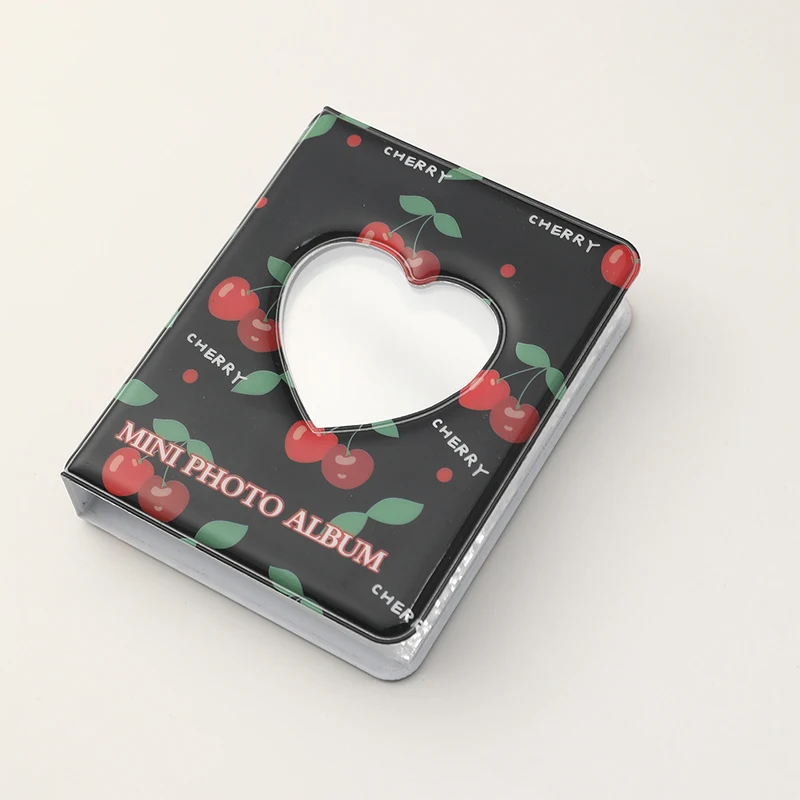 (.) Cute Photo Album 3 Inch Love Heart Hollow Picture Storage Case Kpop Card Binder Name Card Book Photocard Holder 36 Pockets