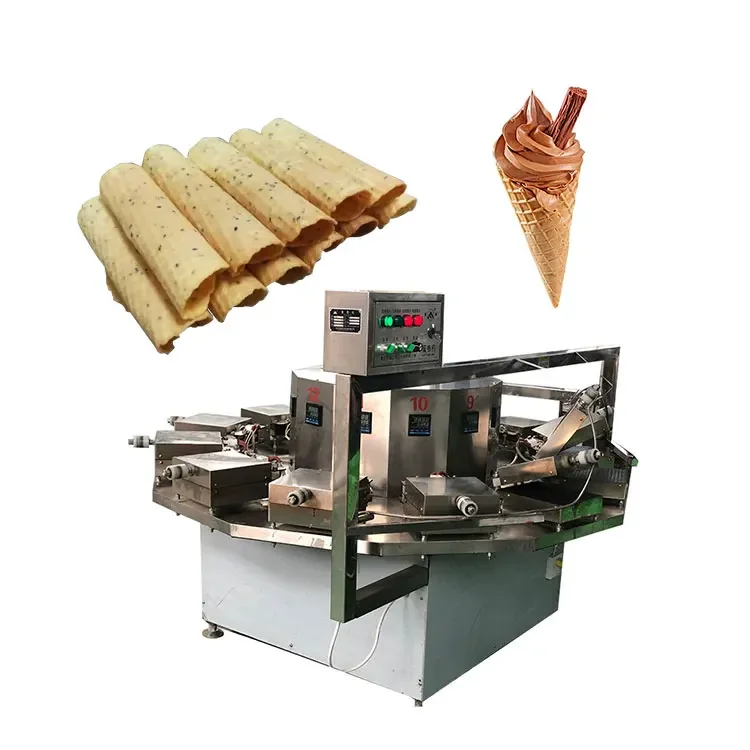 Best Sellers Fully Automatic Ice Cream Waffle Cone Maker Small Roller