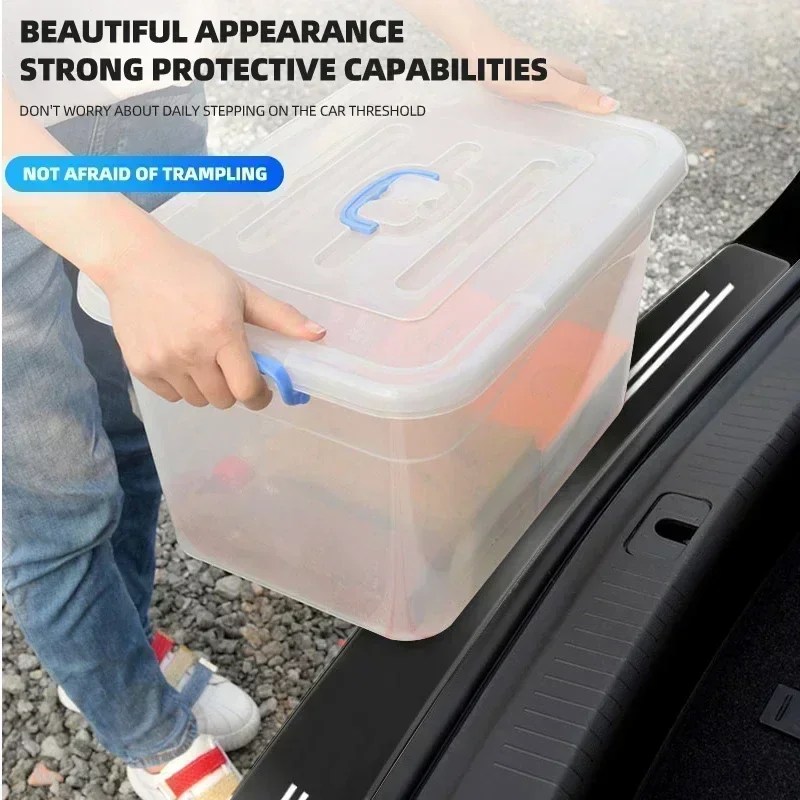 Car Transparent Trunk Rear Guard Plate Sticker For Renault Megane 1 Scenic Logan Laguna Espace Symbol Clio 4 RS Dacia ZOE Koleos view 2