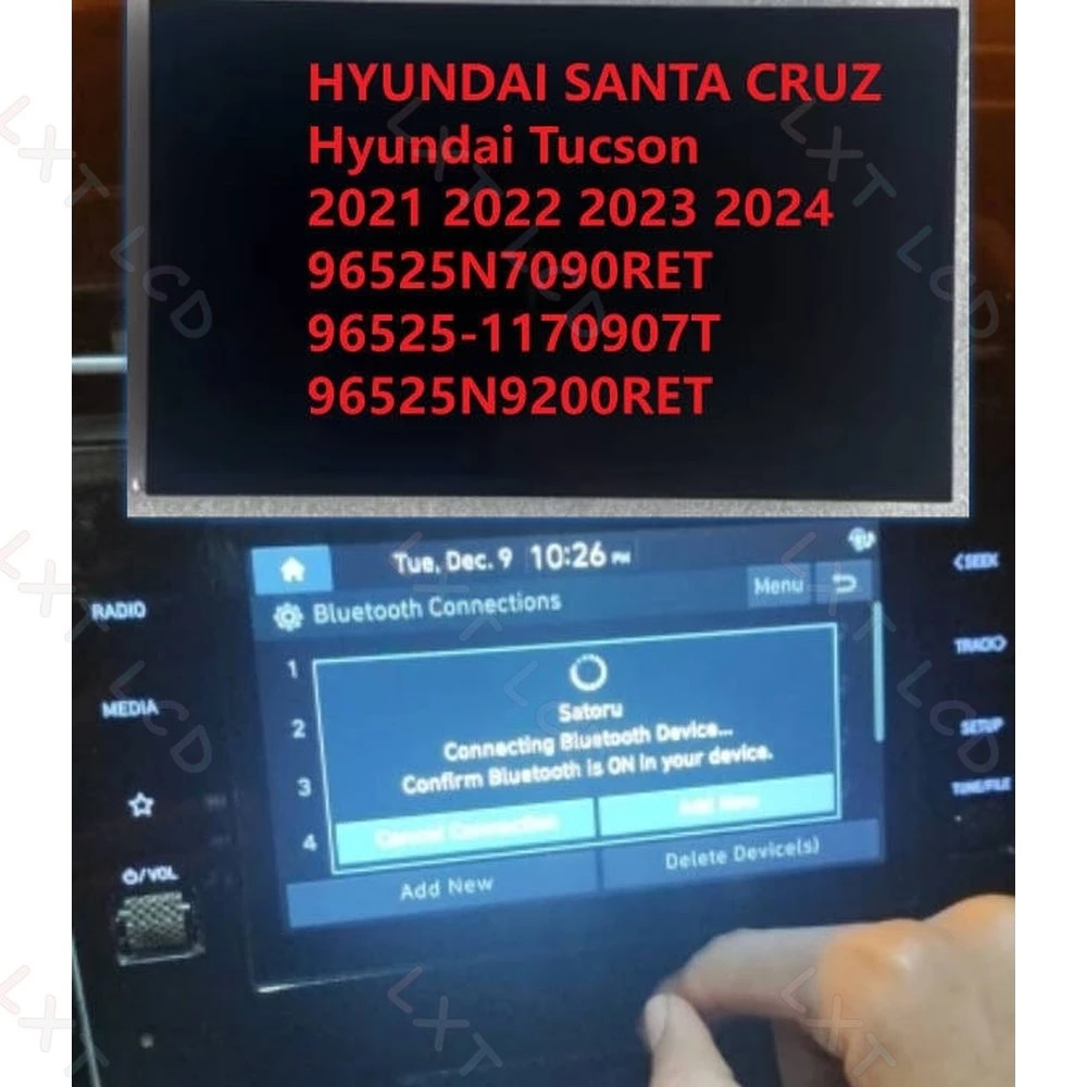 

Replacement LCD Display Touch Screen 8" For 2021-2024 Hyundai Tucson 96525-N7090RET 96525N9200