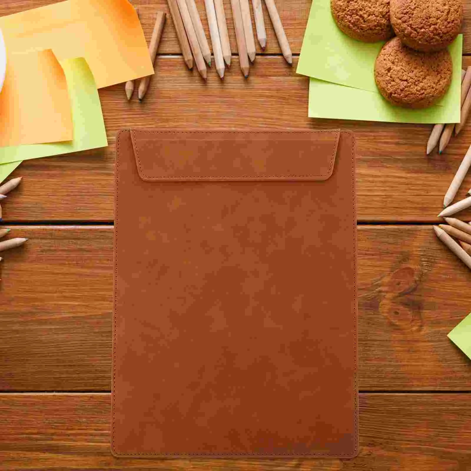 

Brown Hotel Meeting Folder Memo Clipboards Pencil Sketch Portable Plate Clamp Office