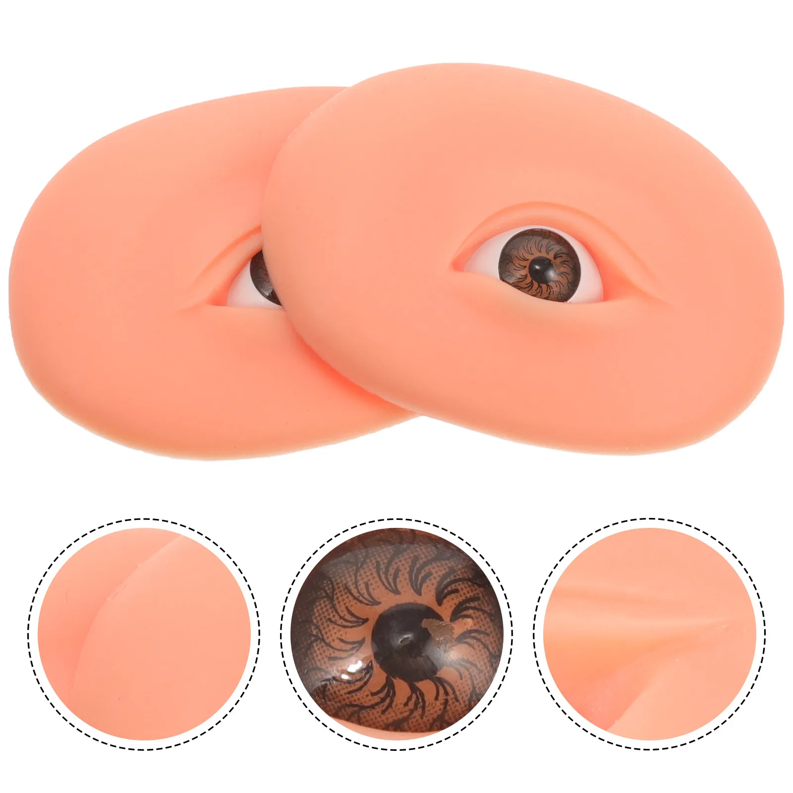 

1Pair 5d Eyebrow Eye Practice Skin Silicone Makeup Training Board Eyeshadow Practice Tool Realistic Eye Makeup Skin