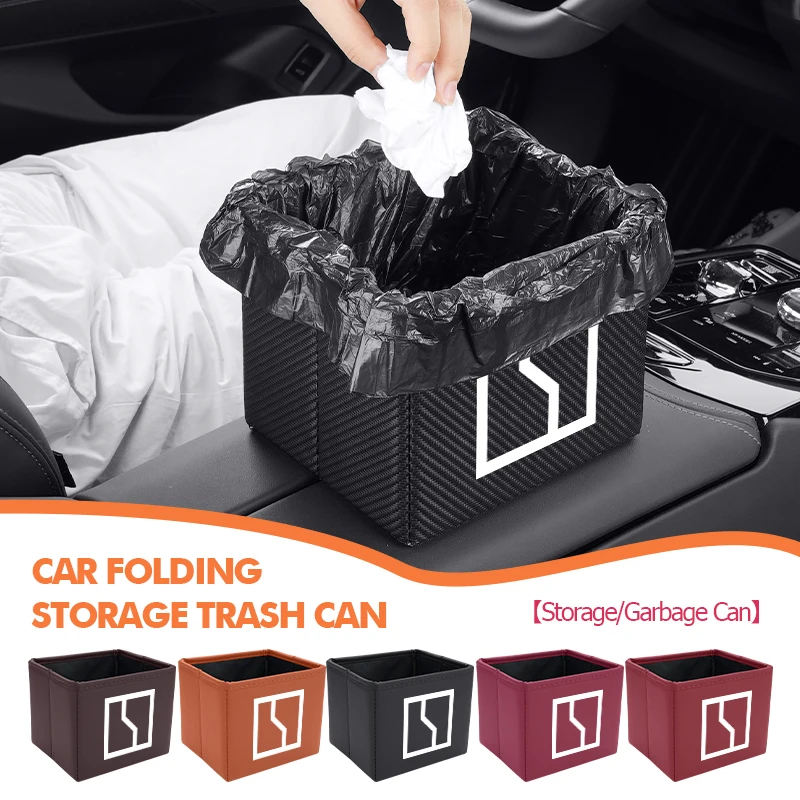 Car Trash Can Garbage Box Foldable Waste Basket Drink Storage For Zeekr 001 2021 2022 2023 2021-2023 009 X Krypton