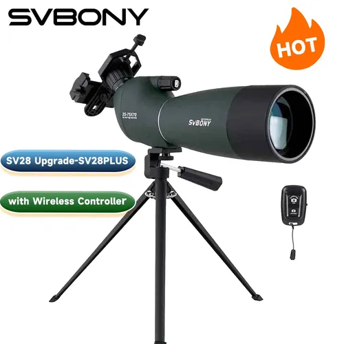 Svbony SV28plus 50/60/70mm telescopio con Zoom potente mono de prisma PORRO de largo alcance para tiro con arco