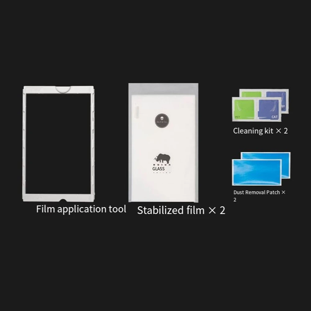 RECOMENDAR】2PCS Screen Protector Tempered Glass Film with Positioner for LCD/OLED Easy Install Matte Finish