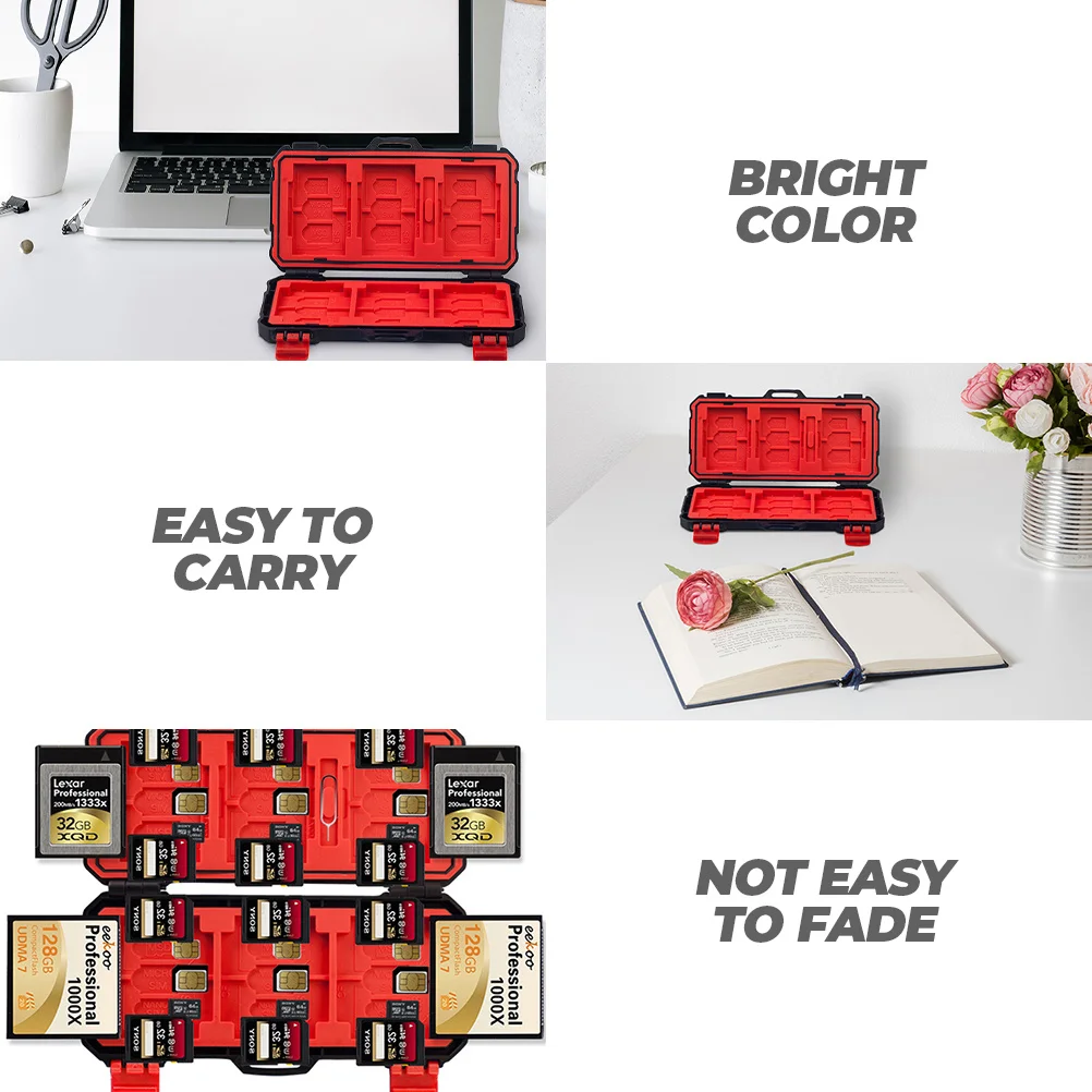 

1Pcs Cf Storage Case Protective Box Portable Lightweight Shockproof Memory Cards Organizer Storage Case