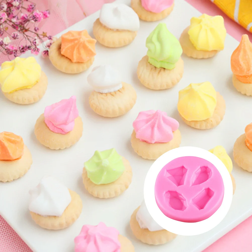 

3pcs Gems Cake Mold Diamond Shape Silicone Diy Baking Tool For Chocolate Candy Making Kitchen Gadget Cake Supplies