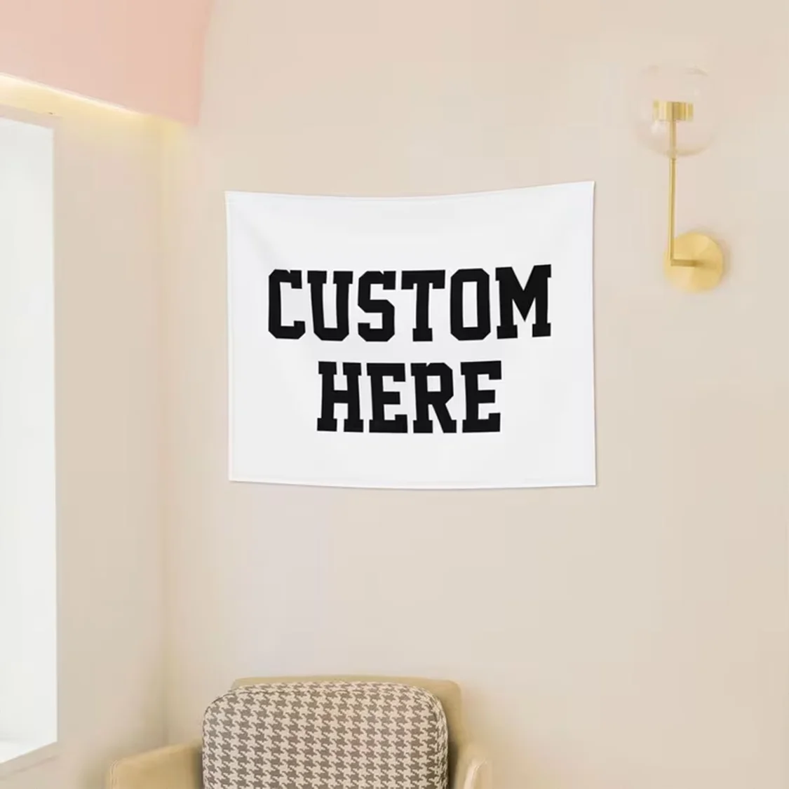 1pc Customizable Personalized Tapestry With Photos And Text, For Birthday, Wedding, Halloween, Christmas, Party