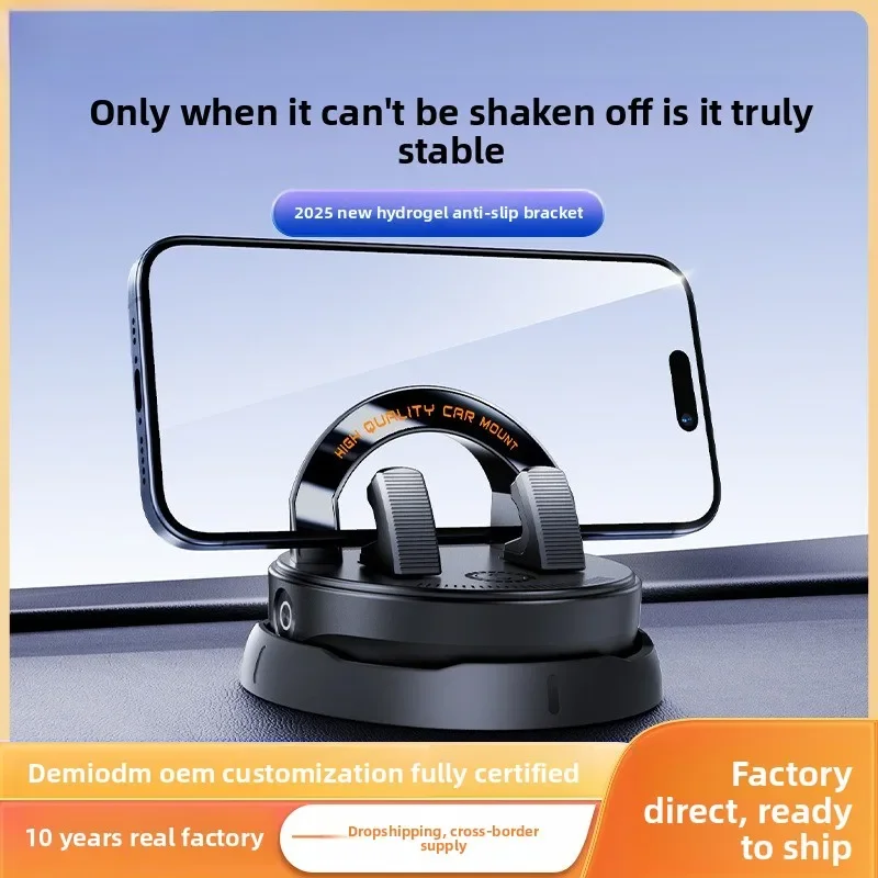 Dashboard Grip Phone Mount, Anti-Slip One-Hand Holder, Universal Car Stand for iPhone Samsung Android All Smartphones