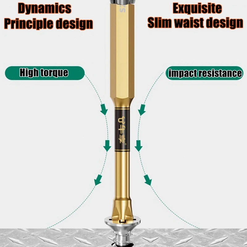 PH2 Magnetic Screwdriver Bits with Magnetizer 25-150 mm Non-slip Hex Shank Impact Drill Bit Multiple Sizes For Various Scenarios