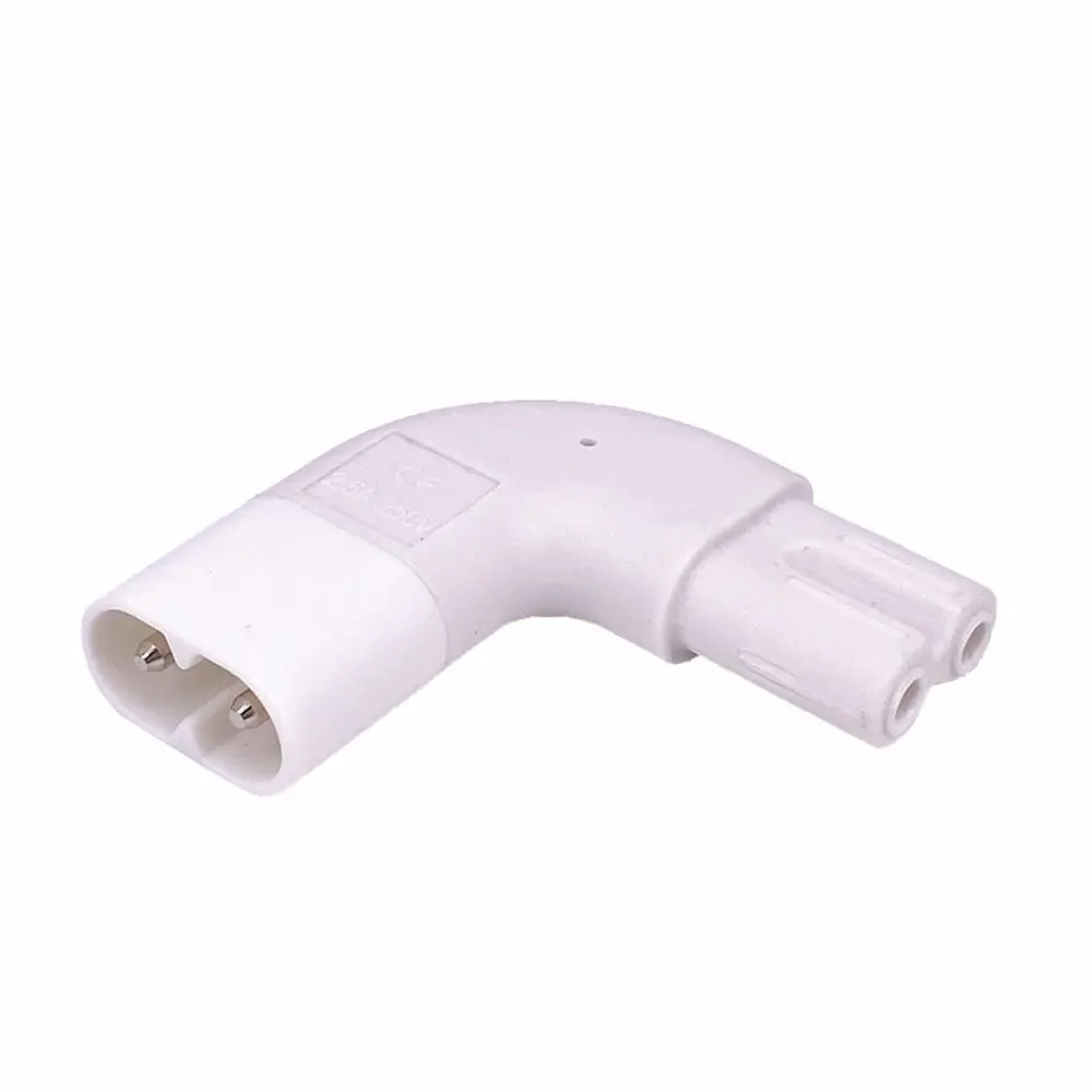 Angle Conversion Right Angled C7 Female C8 Male 2-Pin AC Power Converter AC Power Adapter Conversion Plug C7 Female To C8 Male