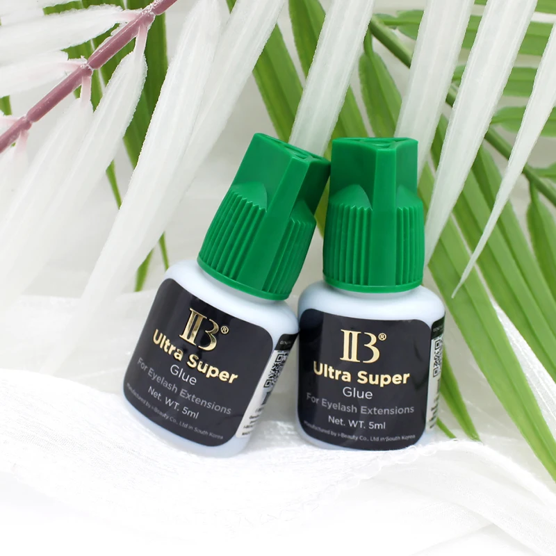 IBeauty-pegamento de extensión de pestañas Ultra Super, 5 botellas, suministros 2S, tapa verde, herramienta de maquillaje adhesiva más fuerte, apertura de ojos más rápida, Corea