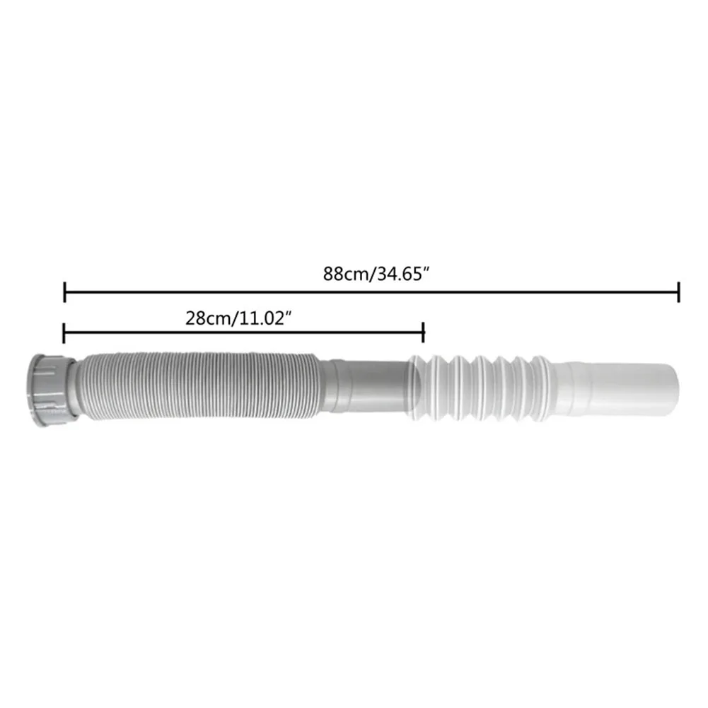 Flexible Drainage Tube Retractable Sink Drain Kitchen Setup After Stretching 88cm Anti Rebate Drainage For Hygiene