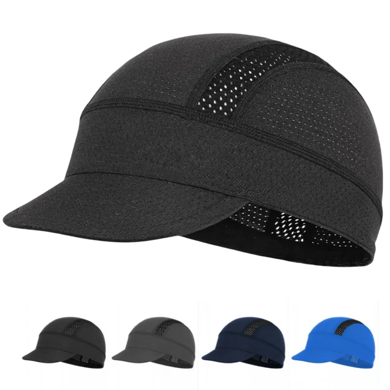 Summer Quick Dry Breathable Mesh Golf Baseball Cap Cycling Under Helmet Cap Bicycle MTB Hat Small Brim Sweat-Wicking Sports Hat