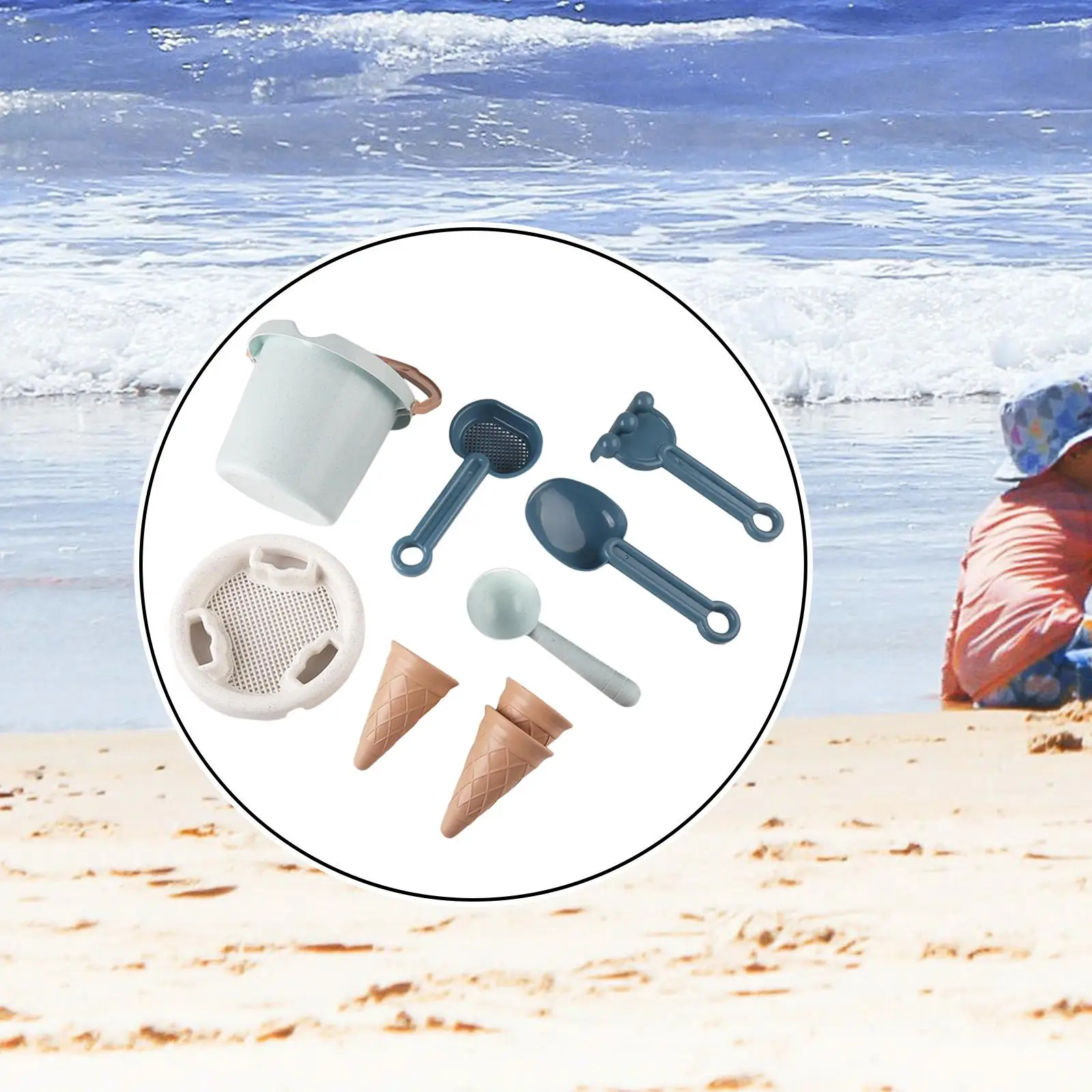 9 pezzi giocattoli di sabbia giocattolo da spiaggia estivo giocattolo educativo giocattolo da spiaggia gelato giocattoli di sabbia per compleanno vasca da bagno cortile giardino