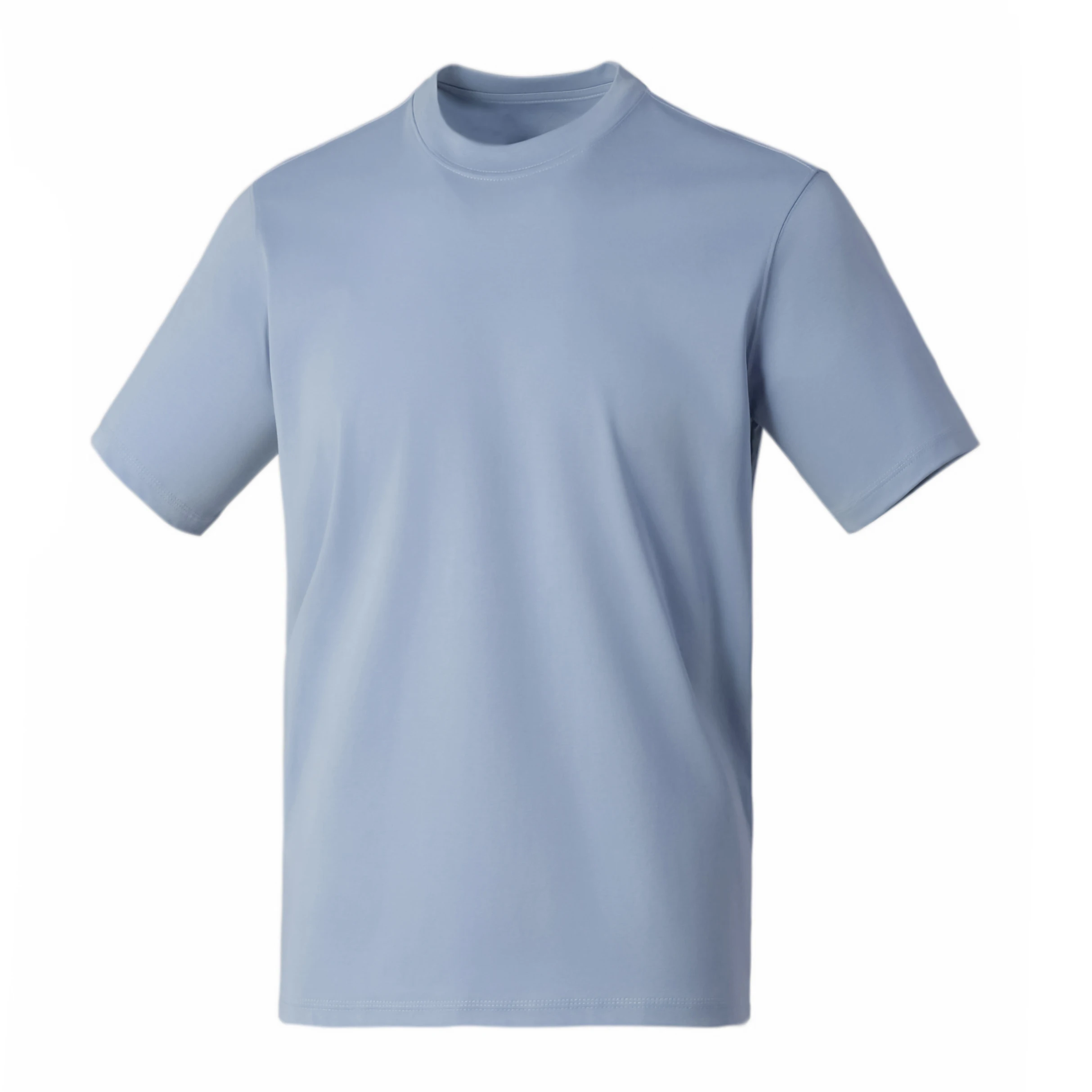 

MVLYFLRT Summer Men's Short Sleeved 100% Pure Cotton Round Neck Pullover Casual Loose Large Size Solid Color Thin T-Shirt