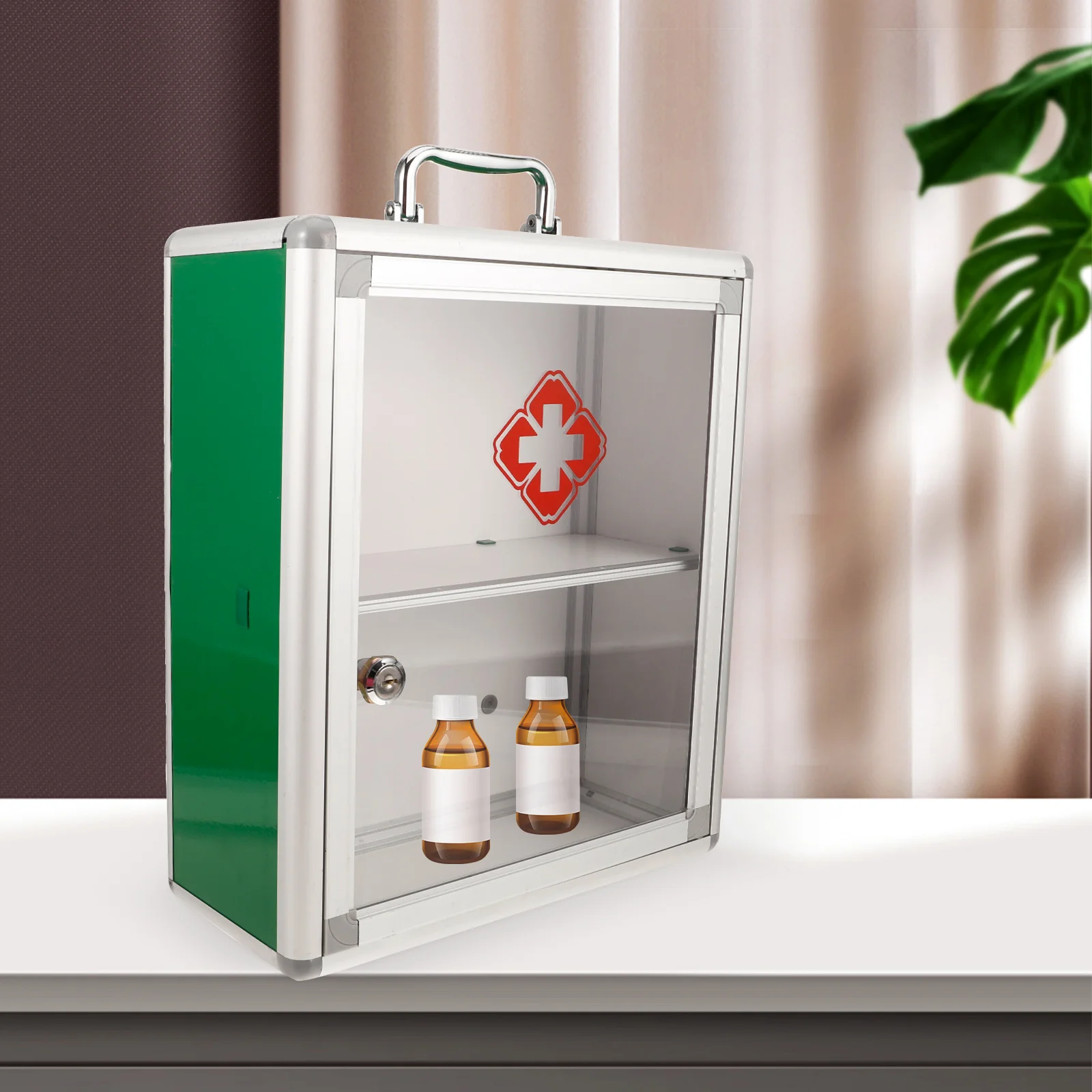 Wall Mount Medicine Cabinet First Aid Wall Cabinet Medicine Cabinet for Public (S) medicine equipment